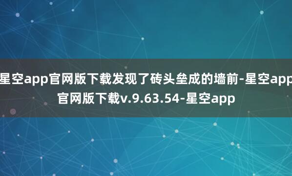 星空app官网版下载发现了砖头垒成的墙前-星空app官网版下载v.9.63.54-星空app
