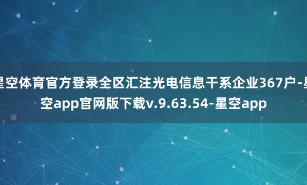 星空体育官方登录全区汇注光电信息干系企业367户-星空app官网版下载v.9.63.54-星空app