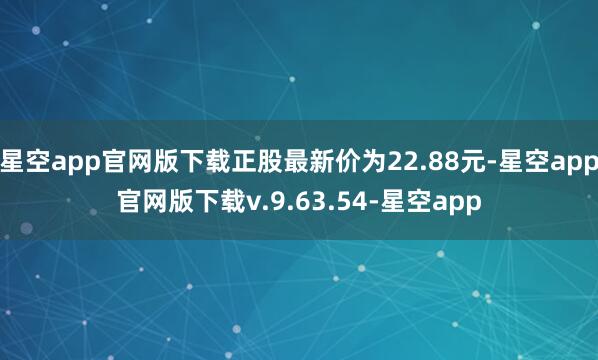 星空app官网版下载正股最新价为22.88元-星空app官网版下载v.9.63.54-星空app